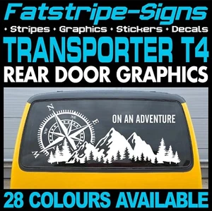 to fit VW TRANSPORTER T4 MOUNTAINS & COMPASS STICKERS GRAPHICS CAMPERVAN - Picture 1 of 2