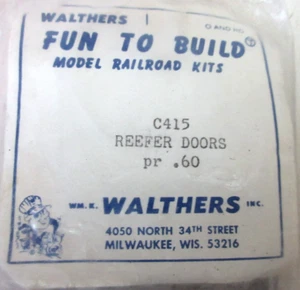 WALTHERS O SCALE C415 DIECAST REEFER DOORS - Picture 1 of 1