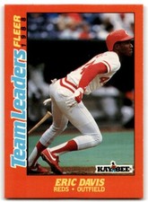 1988 FLEER KAY BEE TEAM LEADERS ERIC DAVIS CINCINNATI REDS #6