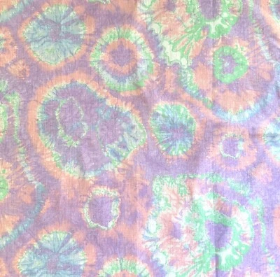 Vintage TIE DYE BANDANA Color Pastel Remolinos Hecho en EE. UU. 22" X 22" ENVÍO GRATUITO Foto 1 de 4