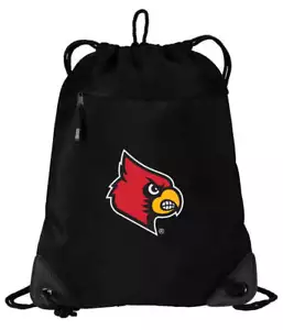 University of Louisville Drawstring Backpack Louisville Cardinals Cinch Pack - M - Picture 1 of 13