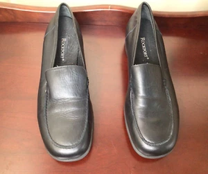 Rockport Damengröße 9M schwarz Leder runde Spitze Halbschuhe hergestellt in Brasilien - Bild 1 von 18