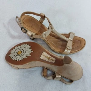 Scarpe sandali con cinturino e tacco in pelle oro Born Crown taglia 3 6 (39) - Foto 1 di 7