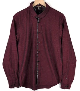 Men's Eight X Premium Slim Fit Shirt Red Paisley Long Sleeve Button-Up Size M - Picture 1 of 18