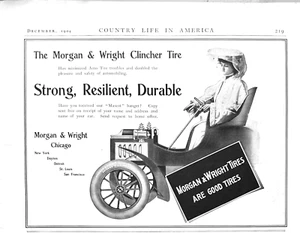Morgan & Wright Tires Ad 1904 Chicago IL The Clincher Tire - Picture 1 of 1