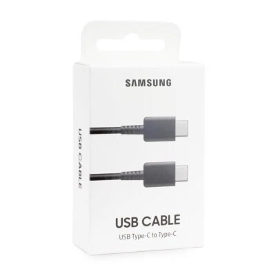 Cable Original Carga Rápida Samsung EP-DA705BBE USB-C a USB-C 1m Negro, Blíster - Imagen 1 de 4