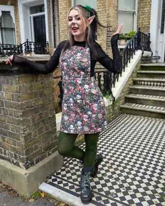 Ladies Run & Fly Christmas Cuties Dress Retro Indie Cute Santa Snowman Elf Pinny - Picture 1 of 4