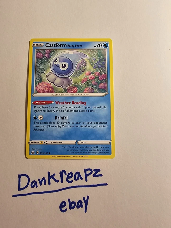 Castform Rainy Form 033/198 Swsh06: Sword & Shield - Chilling Reign Regular - Image 1 of 2