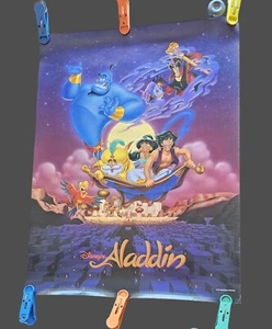 Vintage 90s Disney's ALADDIN & Lion King Poster Wall Art Rolled 18" x 24" - Picture 1 of 10