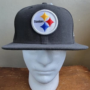 New Era 59Fifty NFL Pittsburgh Steelers Black On Field Fitted Hat Cap 73/8 - Bild 1 von 9
