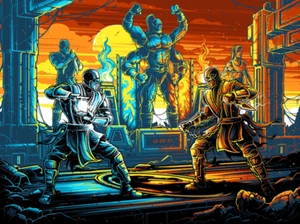 Mortal Kombat Dan Mumford 24x18 signed, embossed numbered X/50 SOLD OUT - Picture 1 of 1