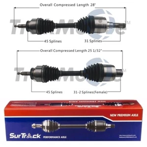 SurTrack Pair Set of 2 Front CV Axle Shafts For Ford F-150 SVT Raptor 2010-2014 - Picture 1 of 1