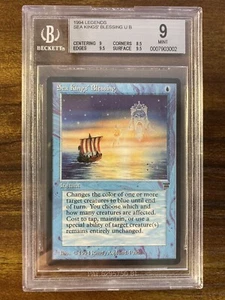 MTG✨SEA KINGS’ BLESSING✨Legends BGS 9 MINT UNCOMMON Instant 1994 LOW POP ! - Picture 1 of 8