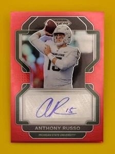 2023 Panini Prizm Draft Anthony Russo Rookie Auto Red Holo #RA-ARU #d/199 2022 - Bild 1 von 2