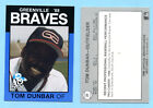 1988 Best Cards - Minor League -Greenville Braves -Tom Dunbar-  Box 219