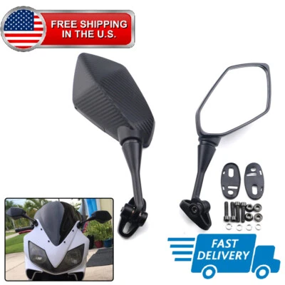 Carbon Pair Rearview Mirrors for Suzuki Katana 600 750 GSX600 GSX750F 1998-2008 - Изображение 1 из 4