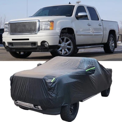 For GMC Sierra 1500 Crew Cab Pickup Truck Car Cover Waterproof UV Dust Outdoor - Image 1 of 4