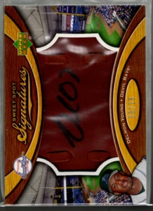 A8893- 2007 Sweet Spot Signatures Glove Leather Black Ink #SSDY Delmon Young /25 - Picture 1 of 2