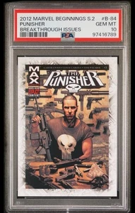 2012 MARVEL BEGINNINGS SERIES 2 BREAKTHROUGH ISSUES #B-84 PUNISHER POP 6 PSA 10 - Picture 1 of 2