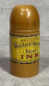 Vintage 1916 Antik Waterman’s Ideal Ink Holz Reiseetui LE Co New York - Bild 1 von 8