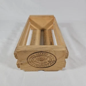 Napa Valley Cassette Tape Storage Holder Wooden Crate Wood Box Holds 12 Tapes - Picture 1 of 5