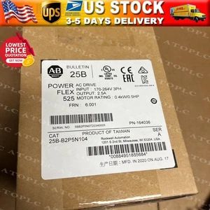 New AB 25B-B2P5N104 Powerflex 525 0.5HP Drive 25B-B2P5N104 Fast Ship HT 1PCS - Picture 1 of 2
