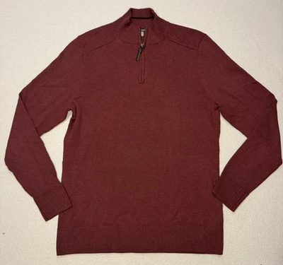 Smartwool Men's Sparwood Half Zip Sweater In Black Cherry Heather Size Small - Image 1 of 4