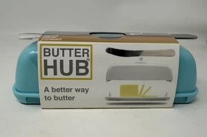 Butter HUB Magnetic Aqua Blue Butter Dish New - Picture 1 of 4