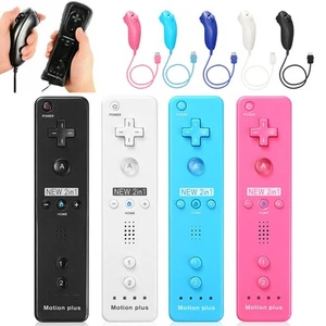 Built in Motion Plus Remote Controller +Nunchuck Nintendo Wii/Wii U +Case 2in1 - Picture 1 of 9