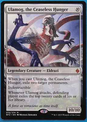 Ulamog, the Ceaseless Hunger Battle for Zendikar NM CARD (506861) ABUGames - Image 1 of 2