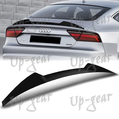 For 2012-2018 Audi A7 S7 RS7 W-Power Pearl Black Rear Trunk Lid Spoiler Wing - Image 1 of 4