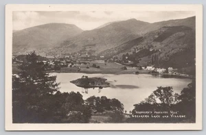 Grasmere Lake & Village Peaceful Vale England UK RPPC Postcard - Picture 1 of 2