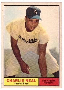 Carta Baseball Charlie Neal 1961 Topps #423 Los Angeles Dodgers E - Foto 1 di 2