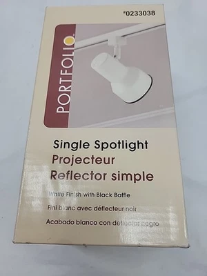 PORTFOLIO "Spotlight" Cabezal de Iluminación de Pista Blanco Único #0233038 NUEVO EN CAJA Foto 1 de 4