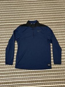 Nike Golf Herren Dri-Fit Quarter Zip Pullover M Stretch Mock Neck Blau Schwarz - Bild 1 von 17