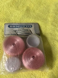 BENOTTO HANDLEBAR TAPE PINK CELLO-TAPE SATIN FINISH WITH PINK END CAP PLUGS - Picture 1 of 3