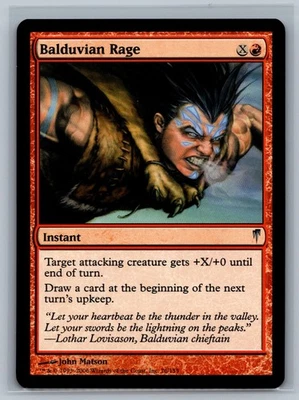 Magic The Gathering Coldsnap Balduvian Rage #76/155 MTG TCG CCG - Image 1 of 2