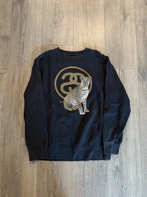 Vintage Stussy Cheetah Crewneck Sweatshirt Size Small - Image 1 of 4