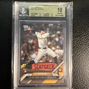 2024 TOPS NOW #491 PAUL SKENES ROOKIE RC BGS 10 PRISTINE - Picture 1 of 2
