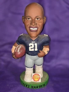 TIKI BARBER NEW YORK GIANTS Bobble Dobbles BOBBLEHEAD SHELL LOGO - Picture 1 of 5