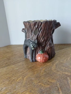 Yankee Candle Tart Wax Warmer Halloween Black Cat Jack-O-Lantern,Read - Image 1 of 4