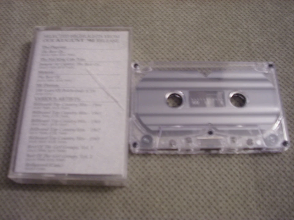 RARE PROMO Rhino Records Aug. '90 CASSETTE TAPE Billboard NAT KING COLE Melanie - Image 1 of 1