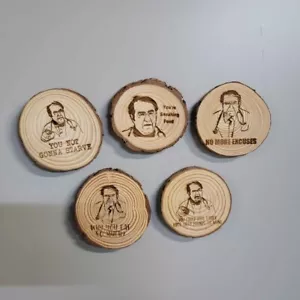 Dr Now Funny Quotes 600 libbre vita fetta di legno inciso al laser divertenti magneti frigo 5p - Foto 1 di 1