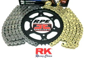 2009-2014 Yamaha R1 Gold or Chrome RK ZXW 520 X-Ring Chain and Sprockets Kit - Picture 1 of 11