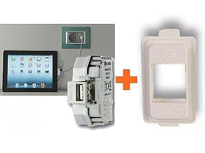 Fanton caricatore presa USB A 5V 2,1A compatibile Bticino Magic - 82890-BM - Immagine 1 di 1