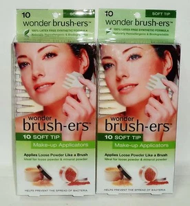 2 Box WONDER PENNELLI-ERS applicatori trucco polveri sciolte e minerali PUNTA MORBIDA 20ct - Foto 1 di 1