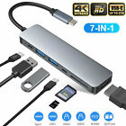 7 in 1 Multiport USB-C Hub Type C To USB 3.0 4K HDMI Adapter For Macbook Pro/Air