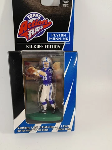 1998 Peyton Manning Baltimore Colts Topps Action Flats Figure W/ Trading Card126 Cover