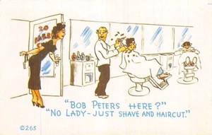 Vintage Comic Postcard: Bob Peters Here? No Lady... Kromekolor 265 - Picture 1 of 2