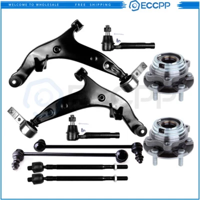 10x Front Control Arm Ball Joint Tie Rod End Sway Bar For 2004-2009 Nissan Quest Foto 1 de 4